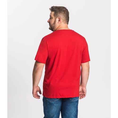 Camiseta Masculina Básica Plus Rovitex Vermelho