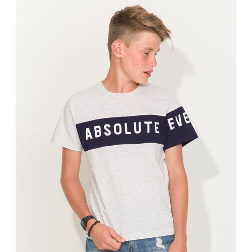 Camiseta Absolute Masculina Rovitex Teen Cinza