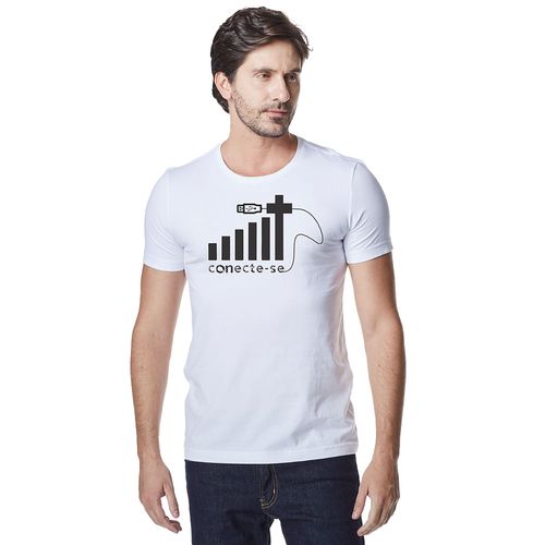 Camiseta Masculina Cristã Conecte-se – Palavra De Luz