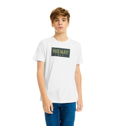 Camiseta Masculina No Way Rovitex Teen Branco