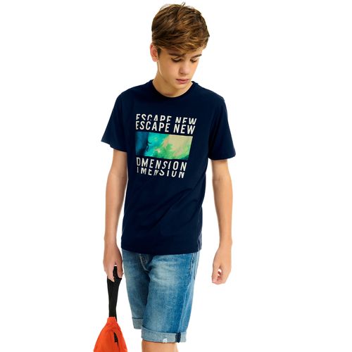 Camiseta Masculina Dimension Rovitex Teen Azul